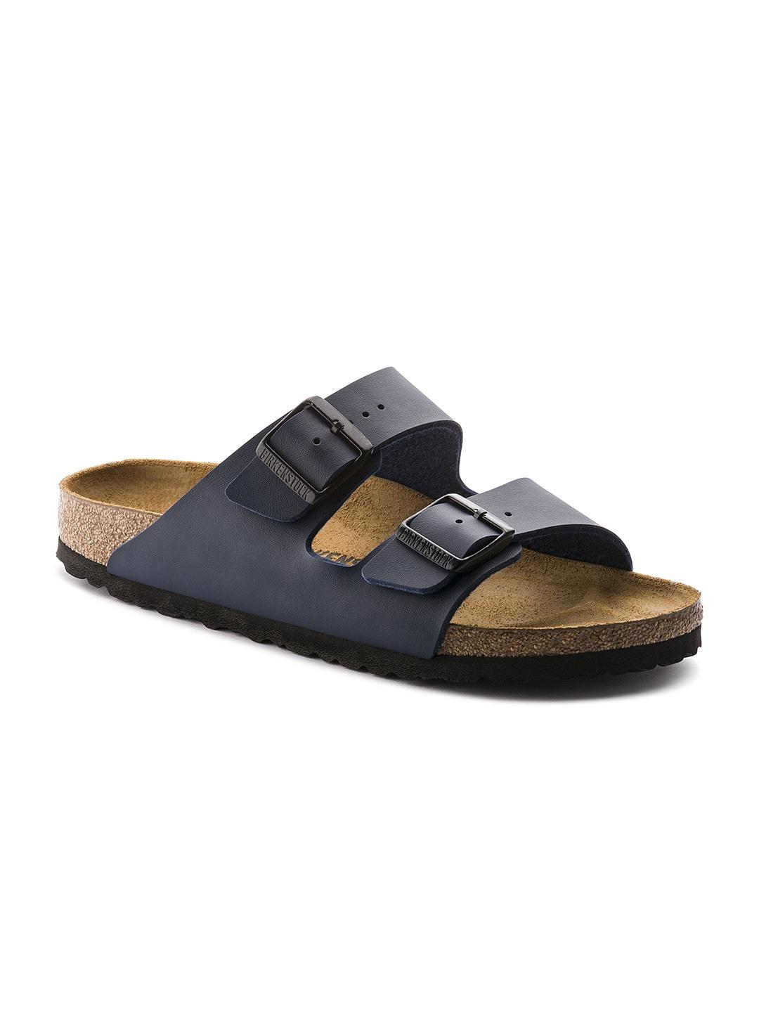 birkenstock navy blue arizona birko-flor regular width comfort sandals