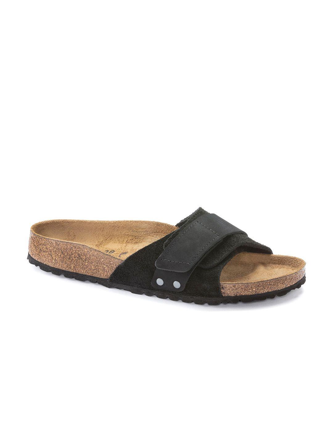 birkenstock oita narrow width suede leather one-strap open toe flats