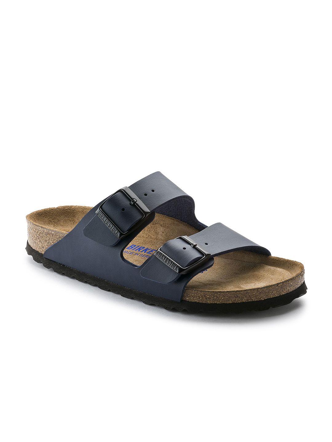 birkenstock unisex blue arizona birko-flor regular width sandals