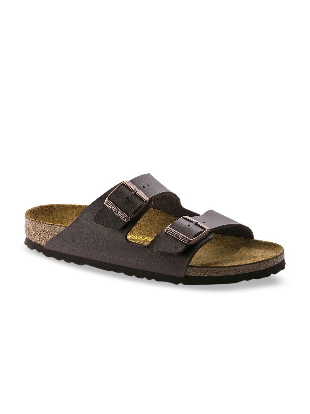 birkenstock unisex brown arizona birko-flor narrow width sandals