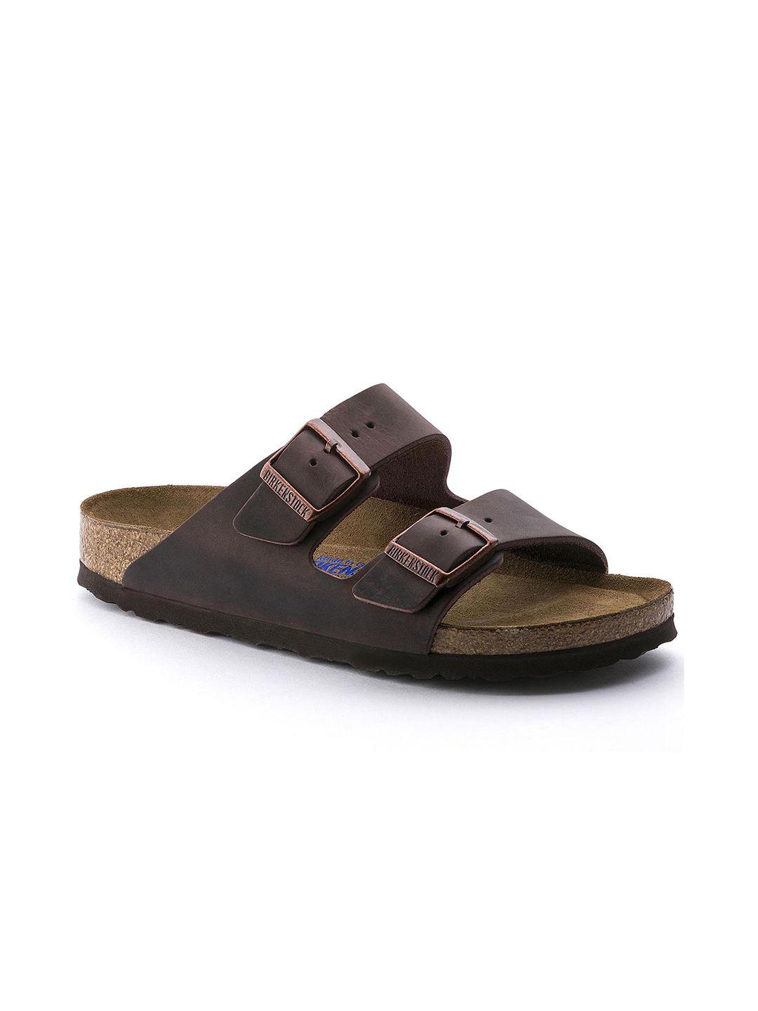 birkenstock unisex coffee brown arizona oiled leather regular width comfort sandals