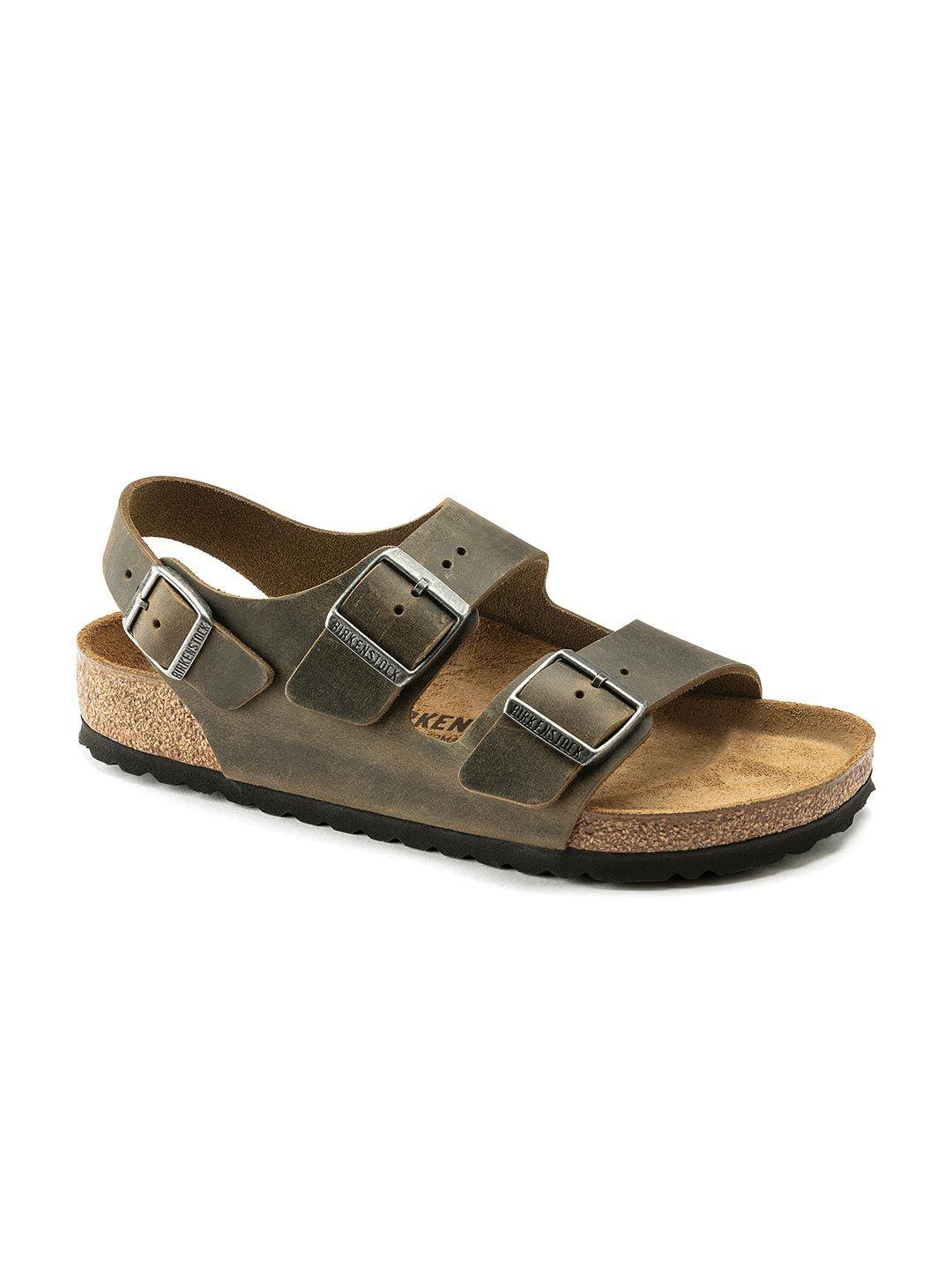 birkenstock unisex green milano suede regular width comfort sandals