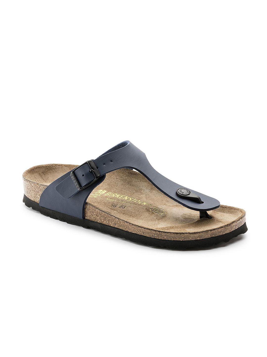 birkenstock unisex navy blue gizeh birko-flor regular width comfort sandals