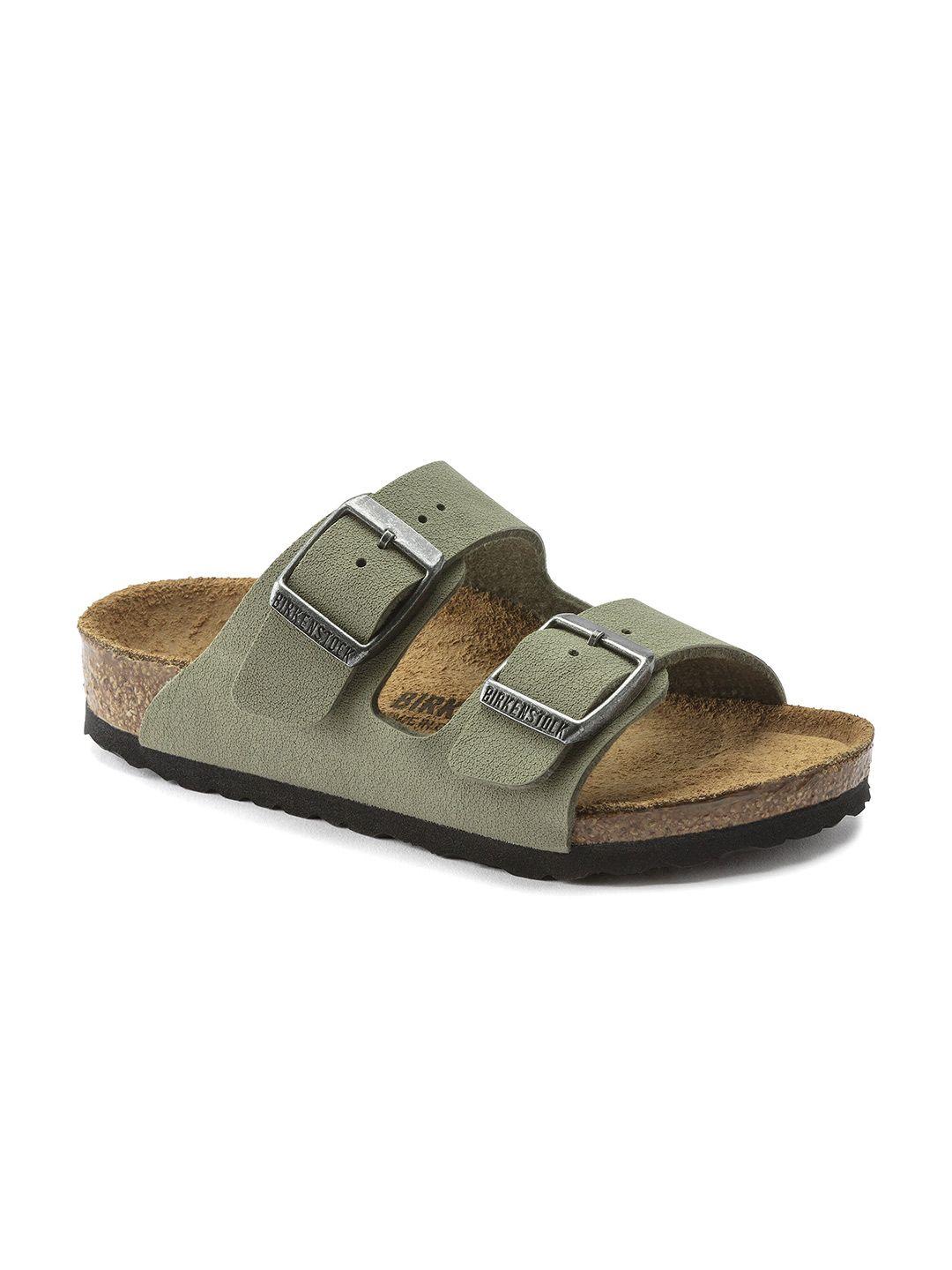 birkenstock boys arizona green slide narrow width sandals