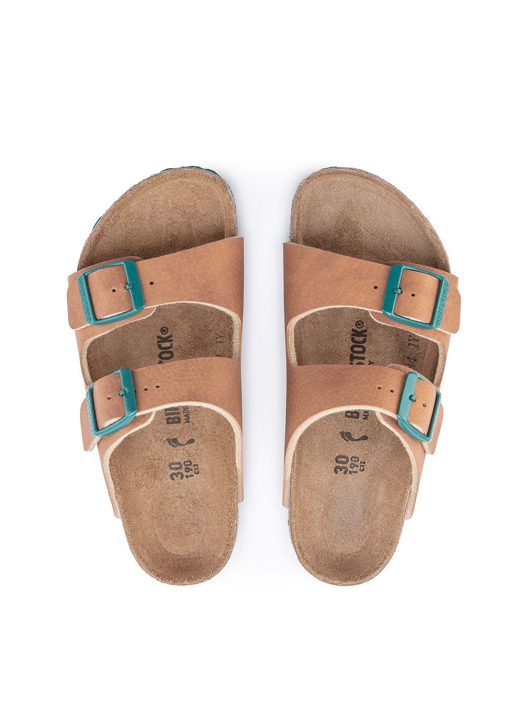 birkenstock boys brown arizona narrow width sandals