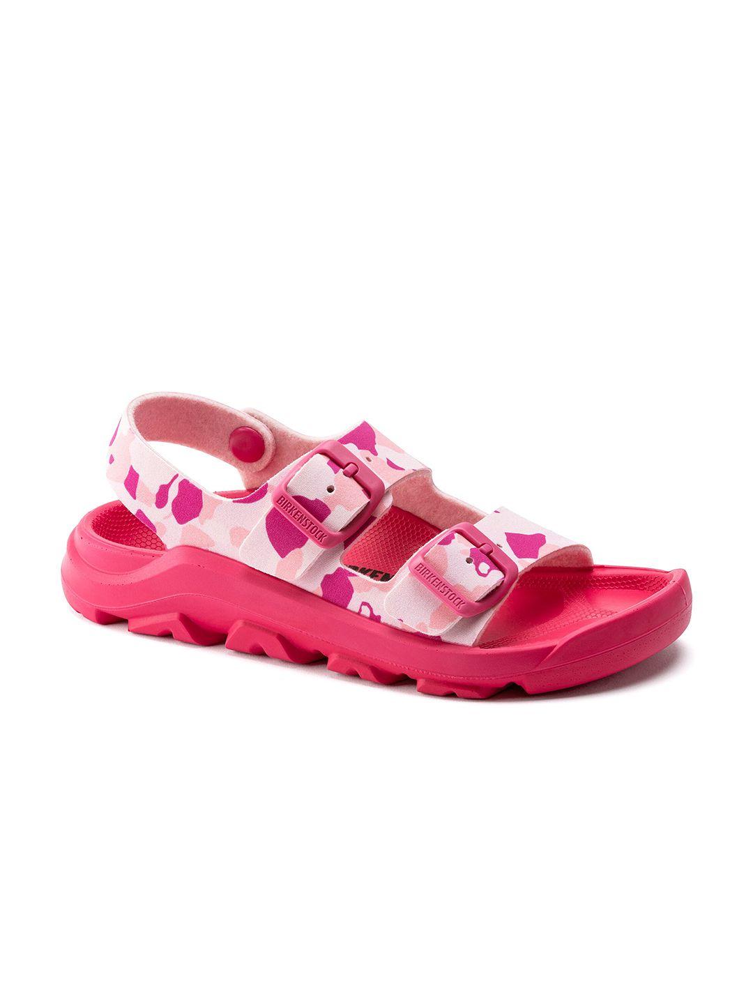 birkenstock boys narrow width pink mogami birko-flor comfort sandals