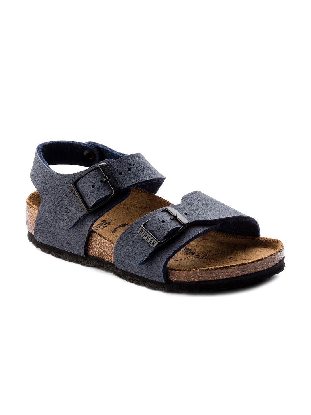 birkenstock boys navy blue new birko-flor nubuck narrow width new york comfort sandals