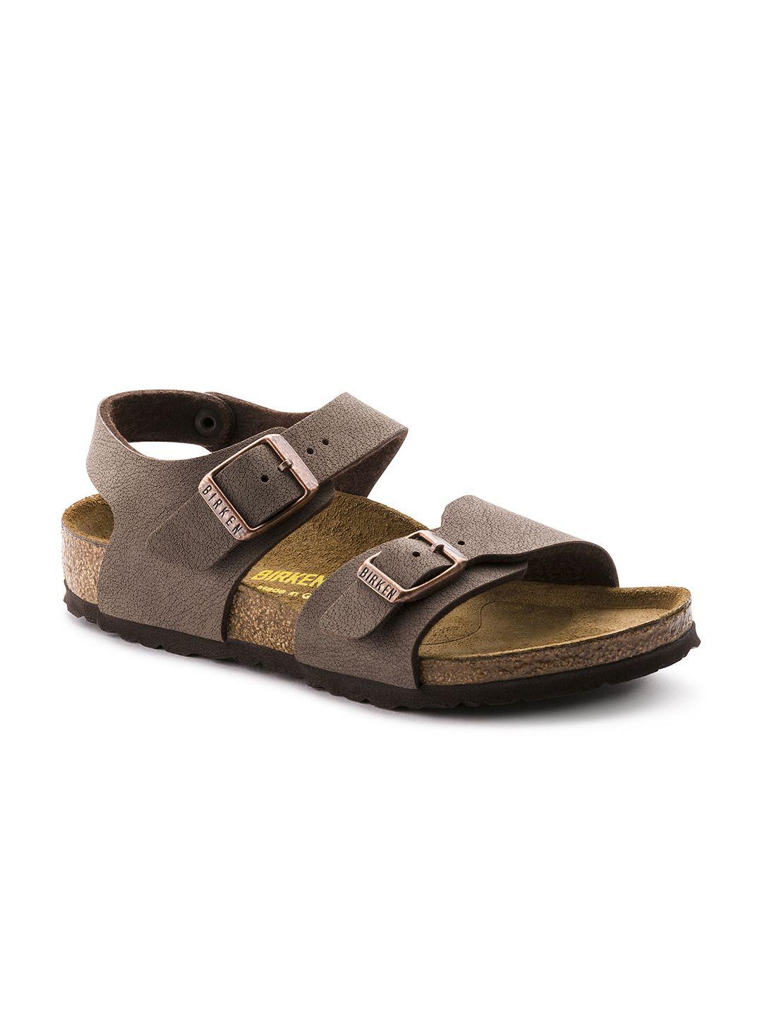 birkenstock brown new birko-flor nubuck narrow width new york sandals