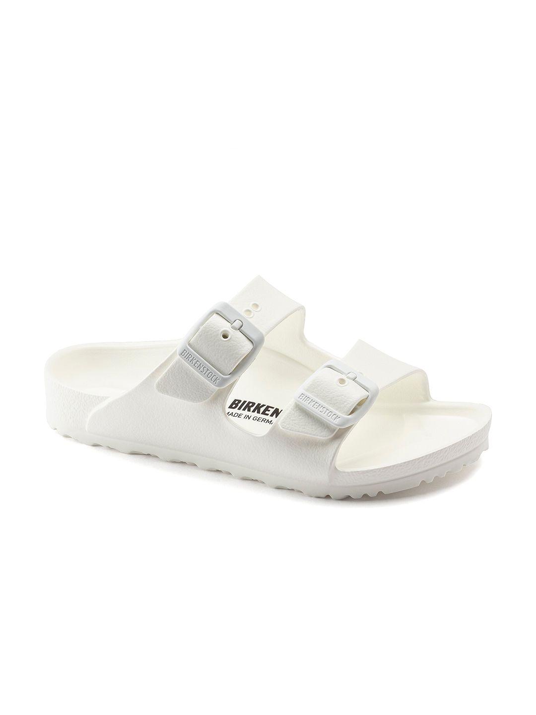 birkenstock girls arizona essentials white narrow-width open toe flats