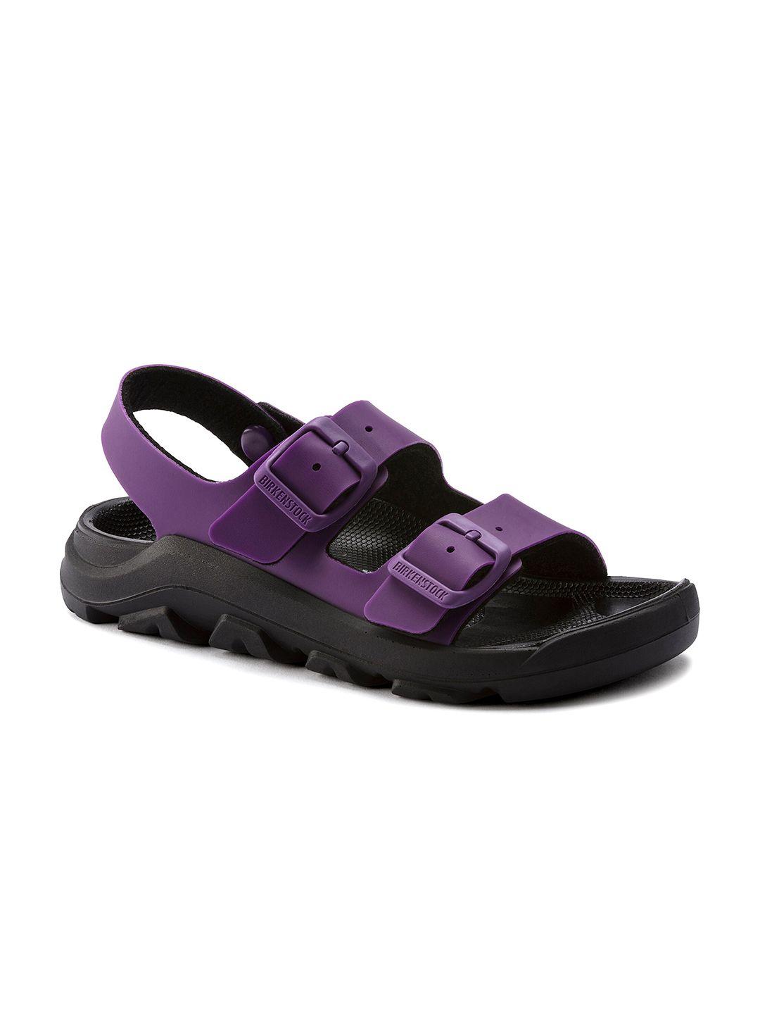 birkenstock girls purple mogami narrow width open toe flats with buckles
