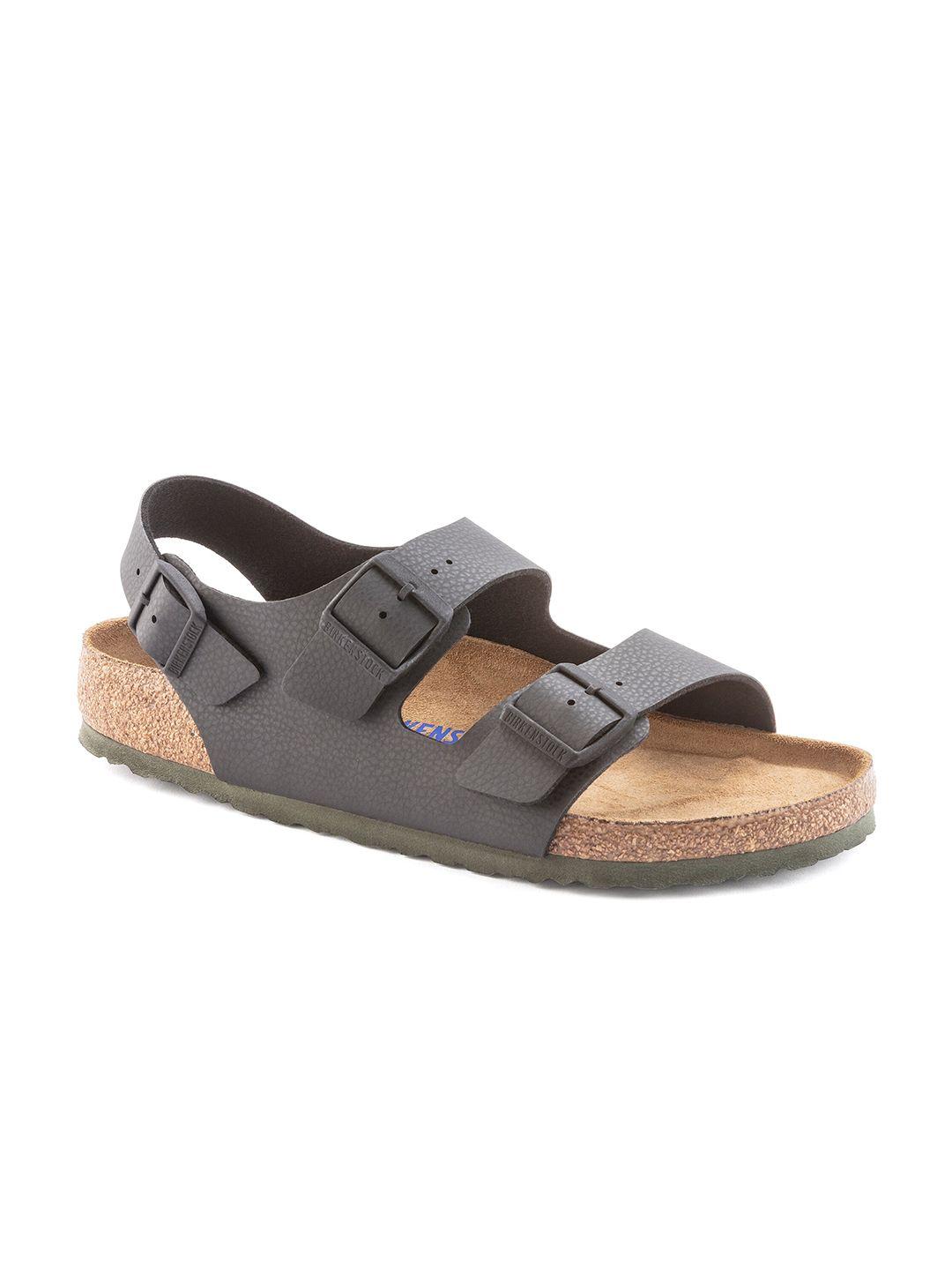 birkenstock men's milano soft footbed black regular width sandals