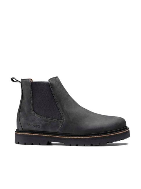 birkenstock men's stalon graphite grey narrow width chelsea boots