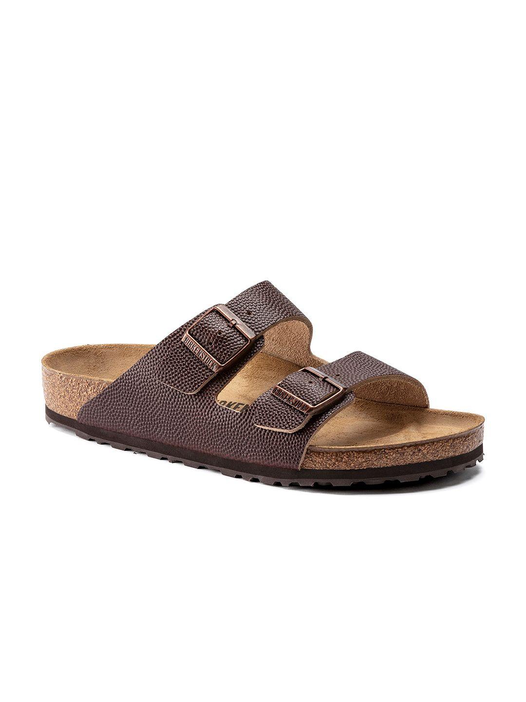 birkenstock men arizona horween regular width two-strap comfort sandals