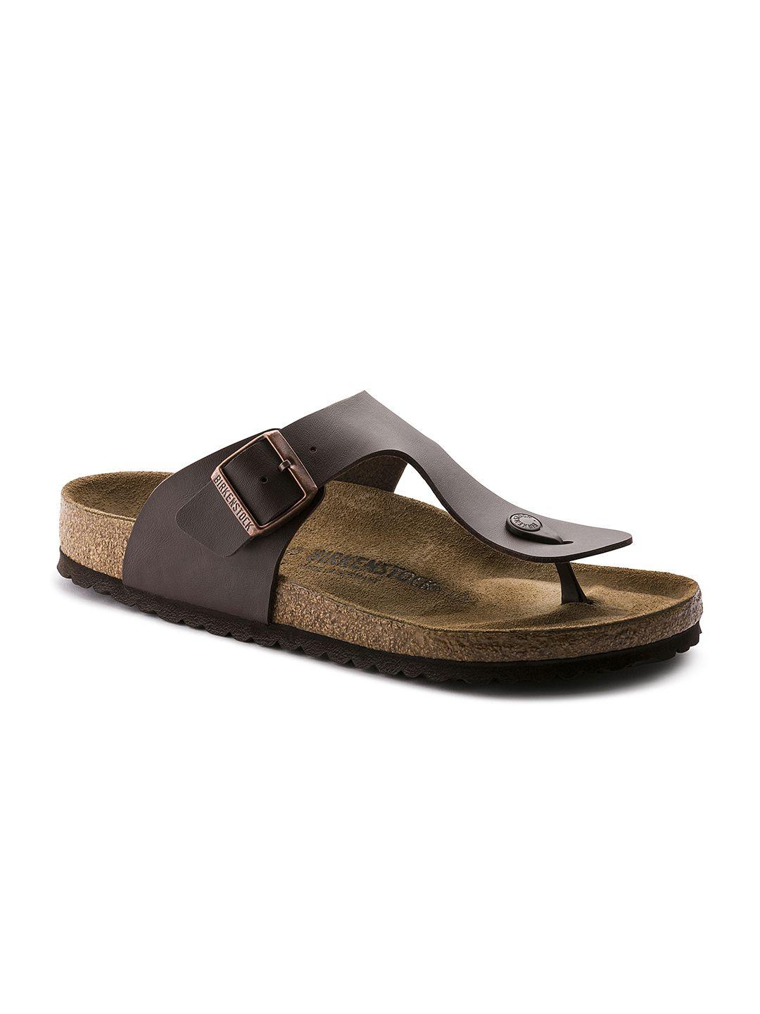 birkenstock men brown ramses birko-flor regular width comfort sandals