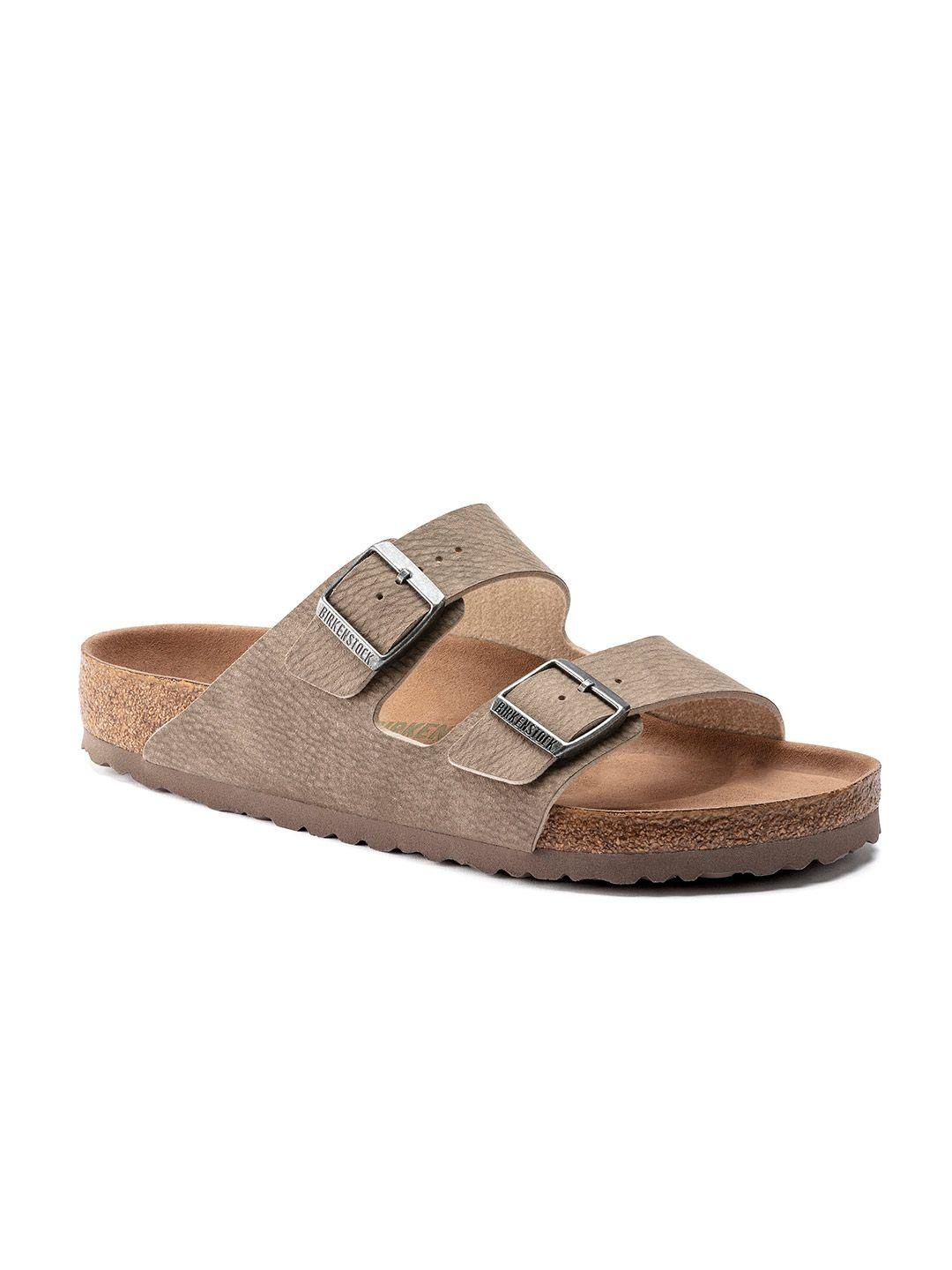 birkenstock men brown regular width arizona sliders