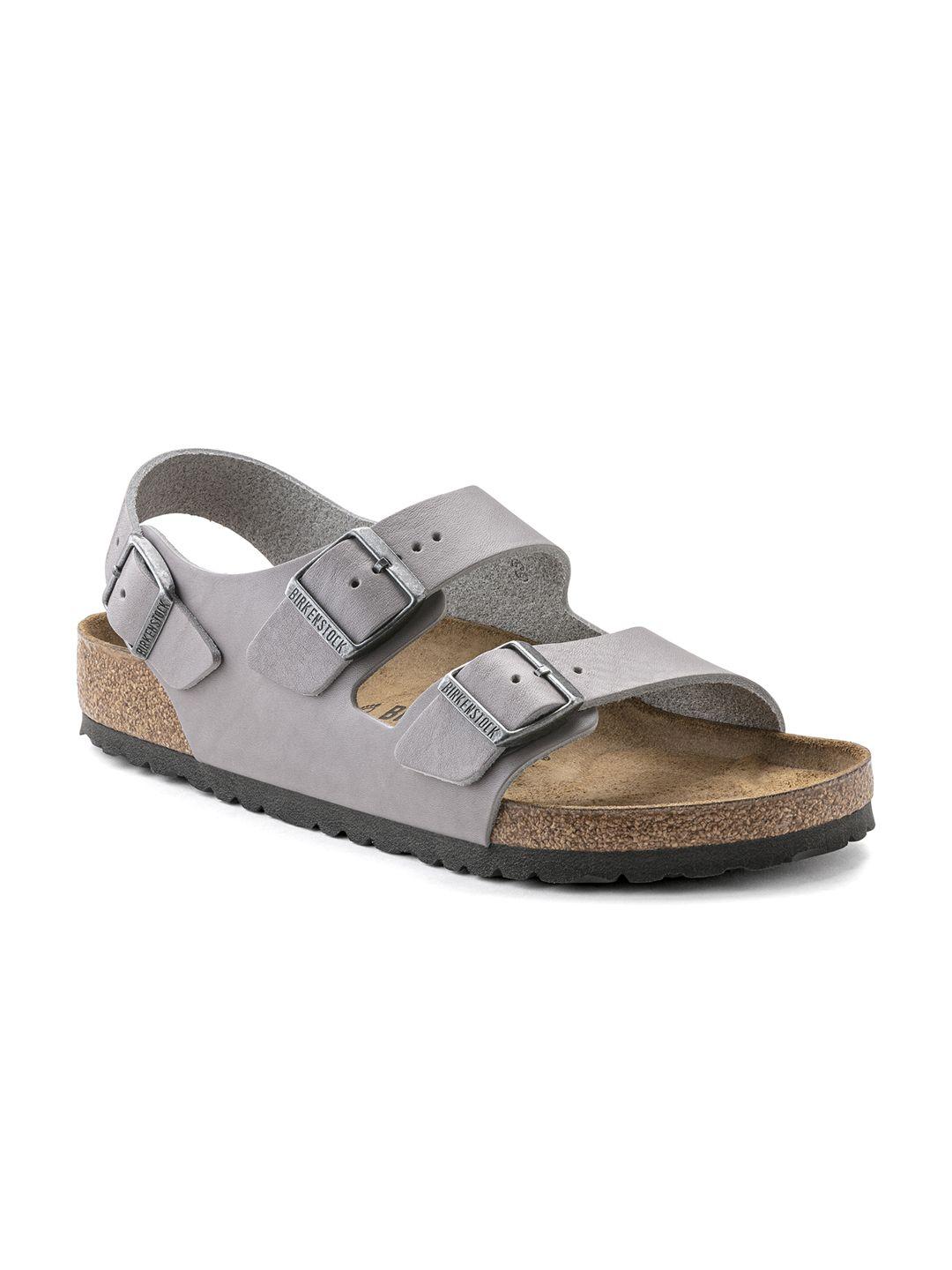 birkenstock men grey milano stone coin regular sandals