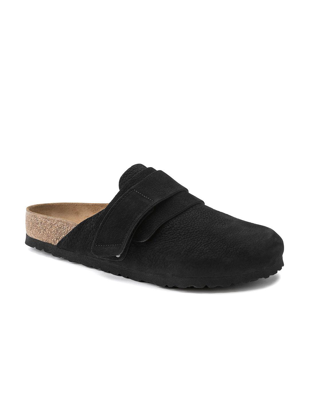 birkenstock men regular width black shoe-style sandals