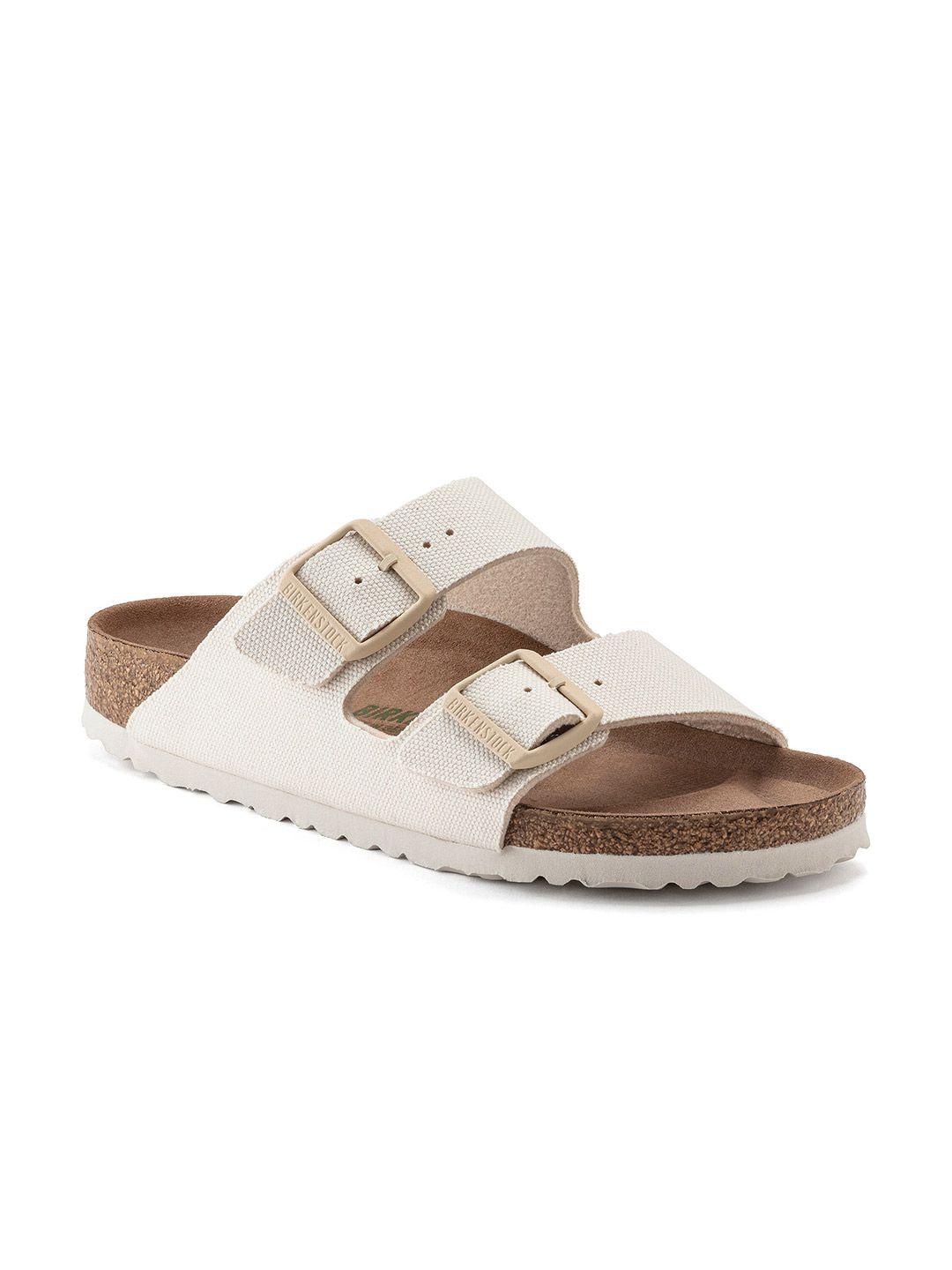 birkenstock men regular width off white arizona comfort sandals