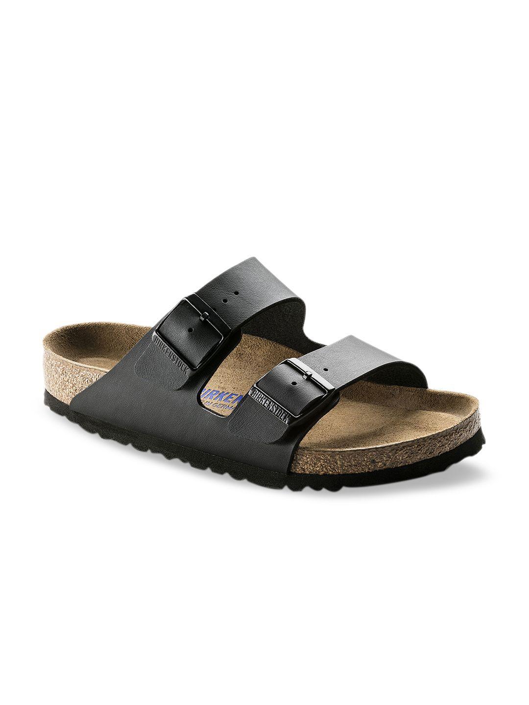 birkenstock unisex black  brown arizona soft footbed narrow comfort sandals