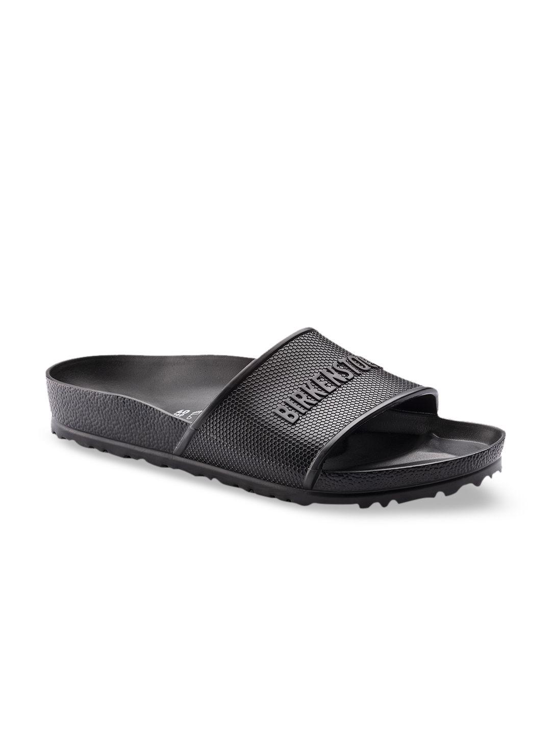 birkenstock unisex black barbados eva regular width sliders