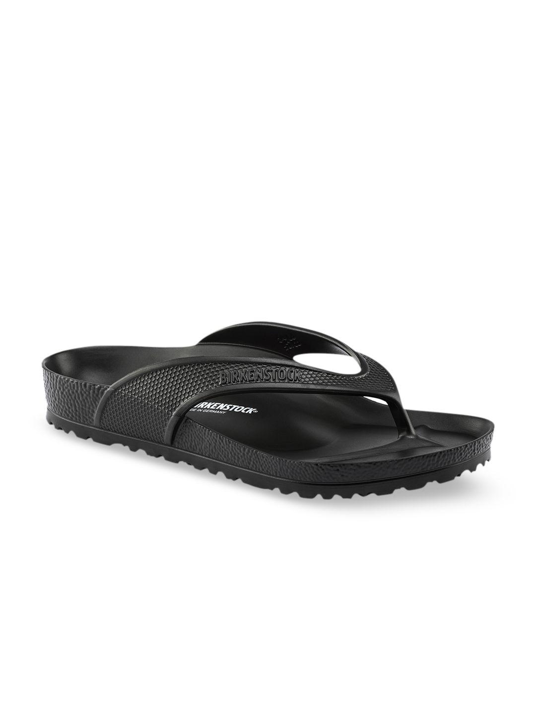 birkenstock unisex black honolulu eva solid regular width thong flip-flops