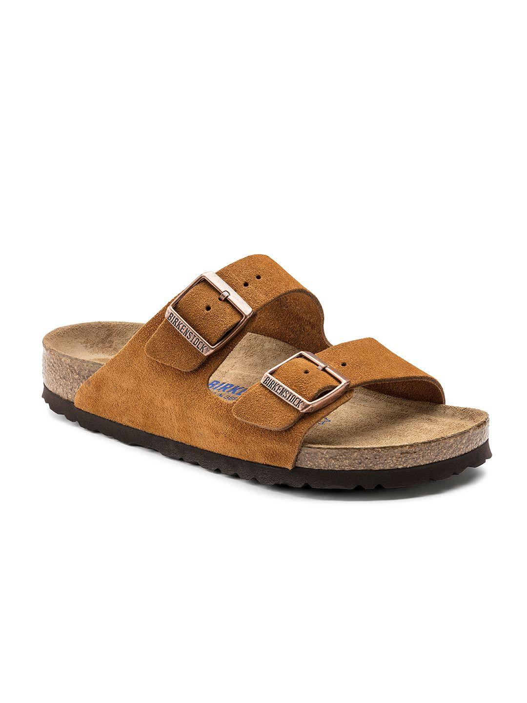 birkenstock unisex brown arizona suede leather regular width comfort sandals