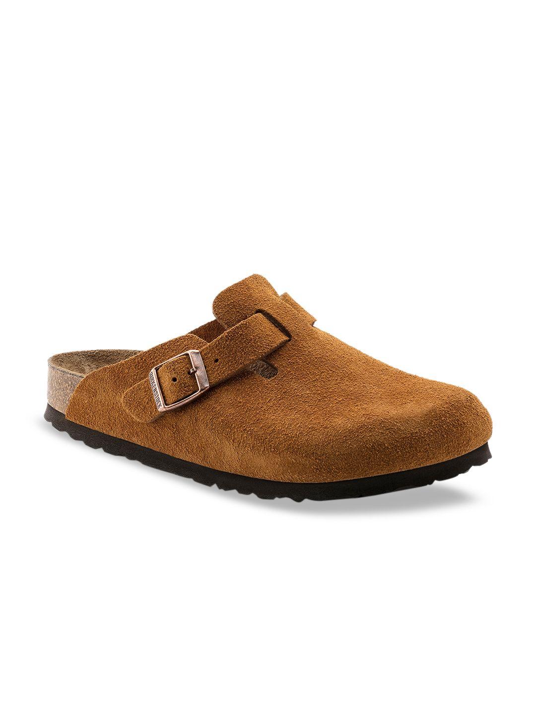 birkenstock unisex brown narrow width boston comfort sandals