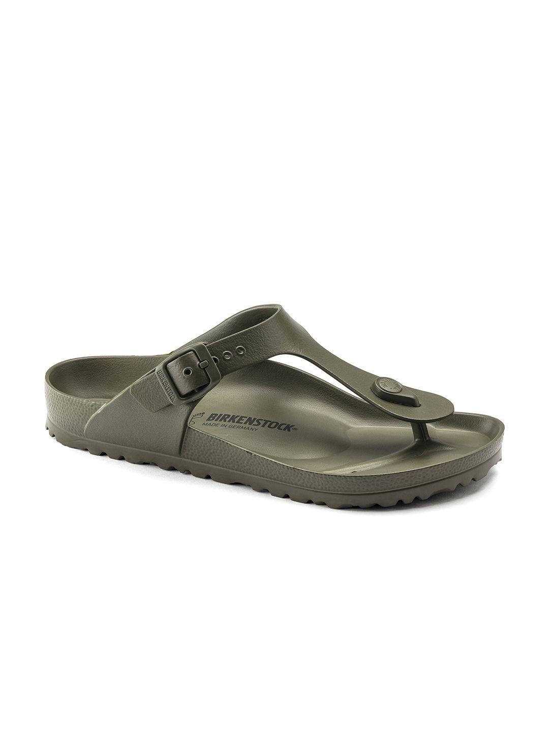 birkenstock unisex gizeh essentials green regular slides