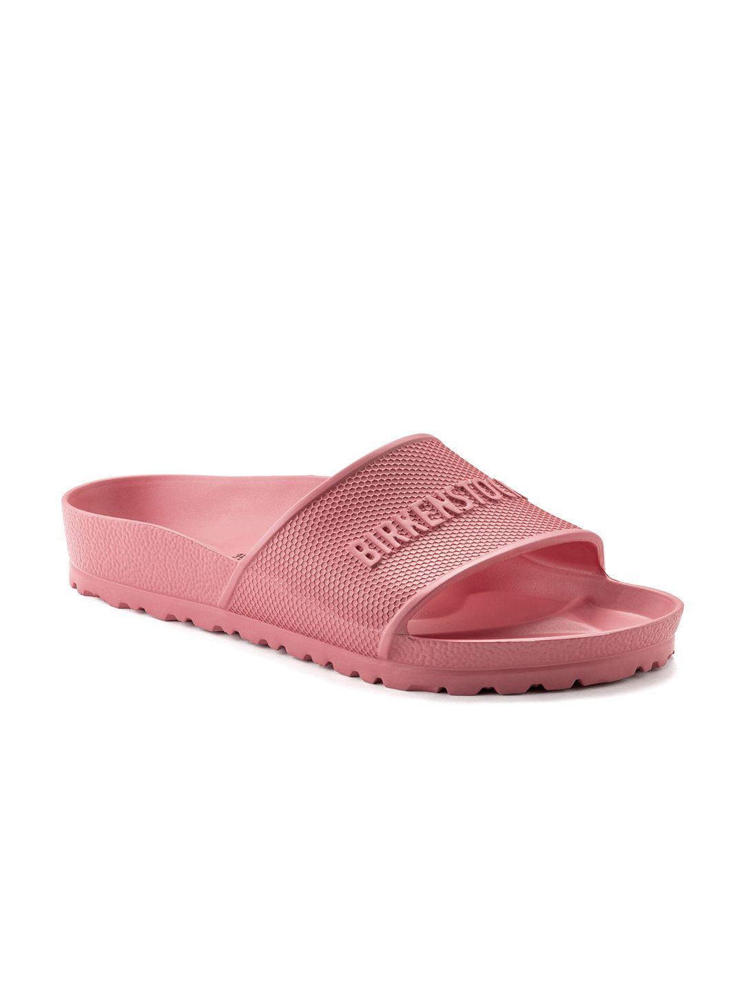 birkenstock unisex pink regular width barbados eva slide sandals