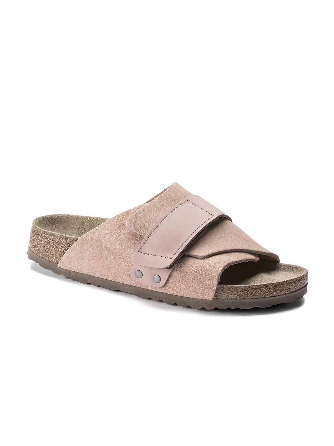birkenstock unisex pink suede leather kyoto regular width sandals