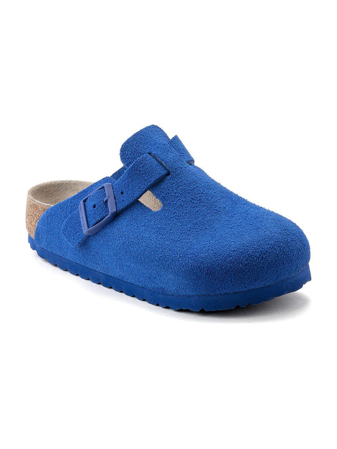 birkenstock unisex regular width blue boston clogs sandals