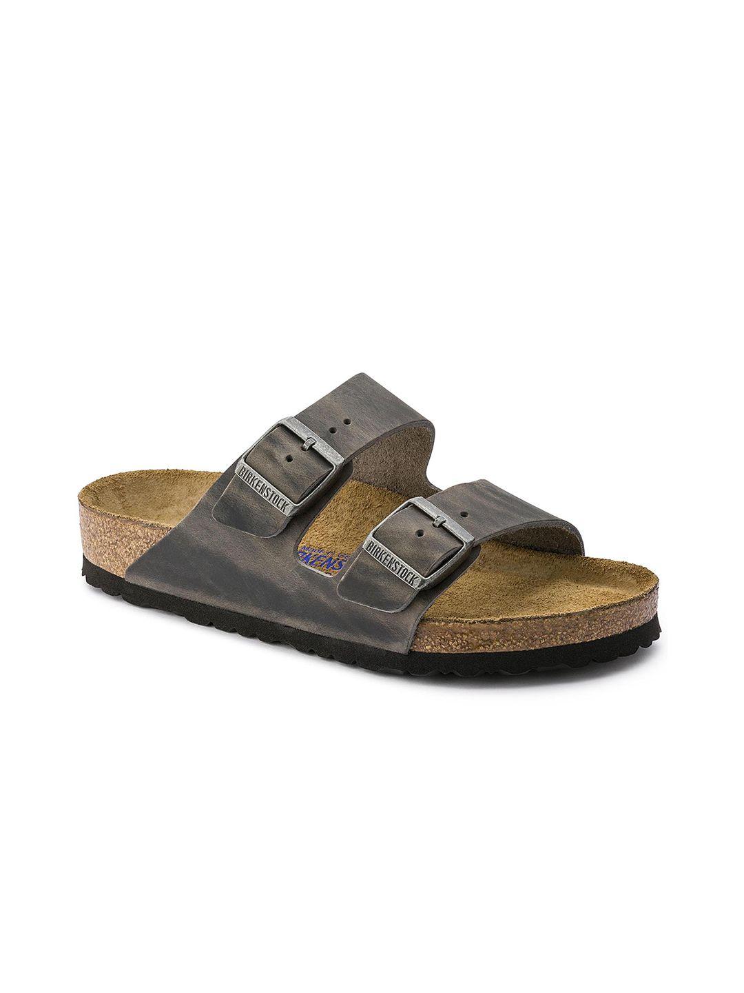 birkenstock unisex taupe arizona oiled leather regular width comfort sandals