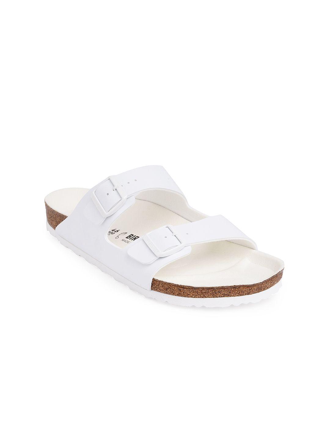 birkenstock unisex white arizona slide sandals