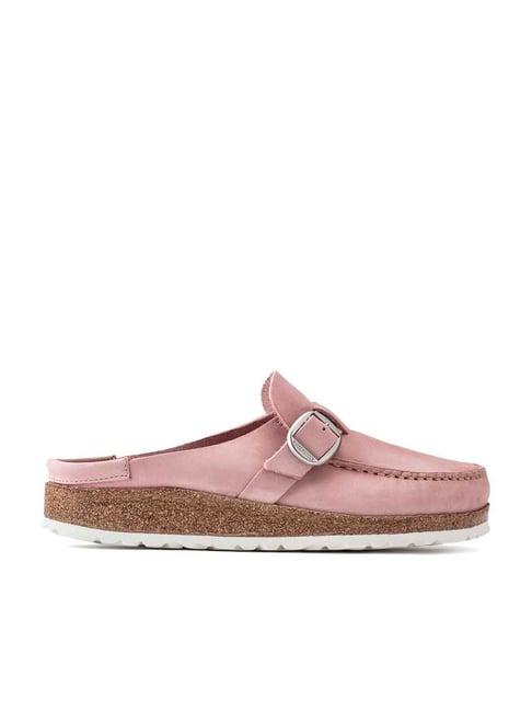 birkenstock women's buckley soft pink narrow width mule shoes