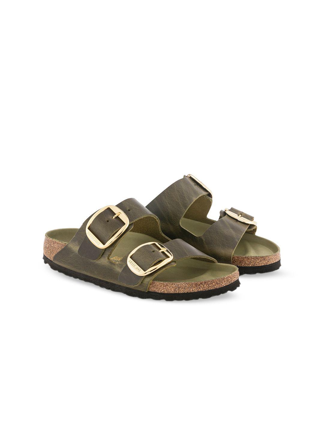 birkenstock women arizona big buckle narrow width nubuck leather open toe flats