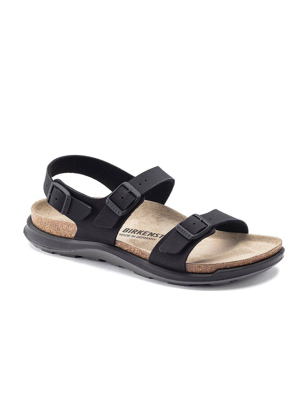 birkenstock women black & beige narrow width solid sonora sport sandals