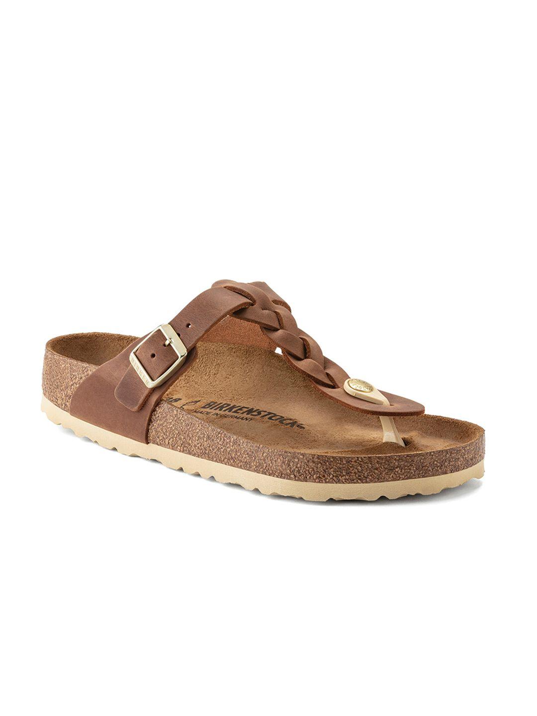 birkenstock women brown regular width gizeh sliders