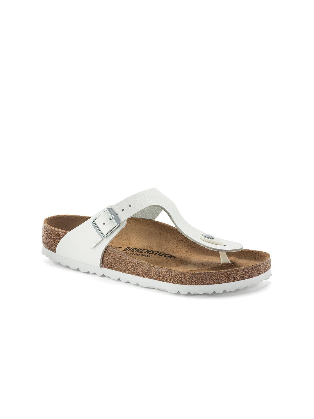 birkenstock women gizeh regular width leather t-strap flats