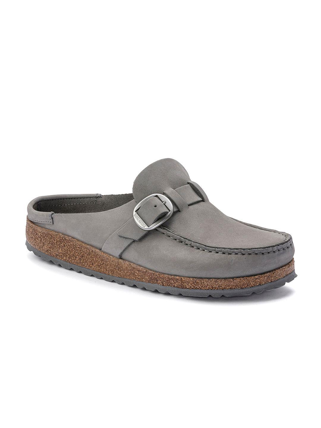 birkenstock women grey buckley colourblocked nubuck narrow width flatforms