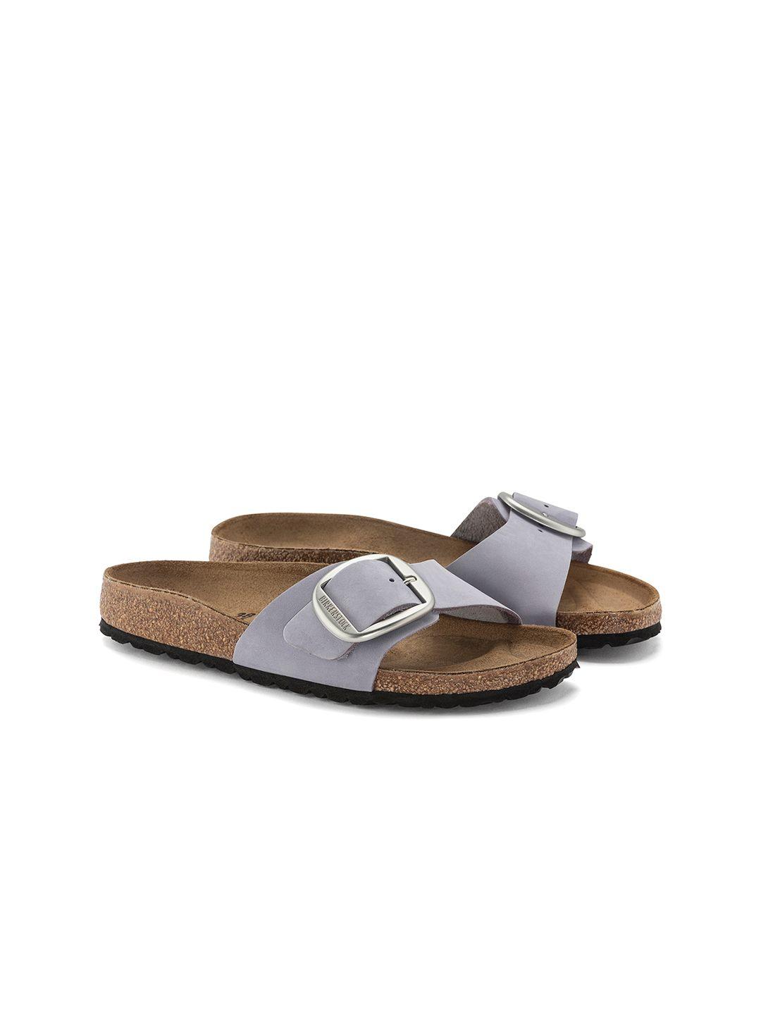 birkenstock women madrid big buckle narrow width nubuck leather open toe flats