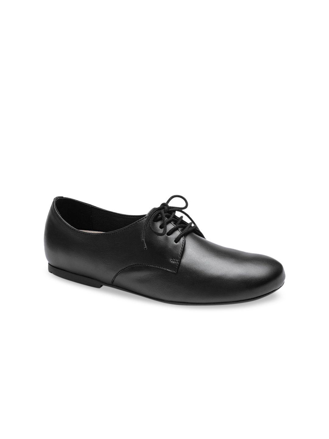 birkenstock women saunders natural leather black narrow width shoes