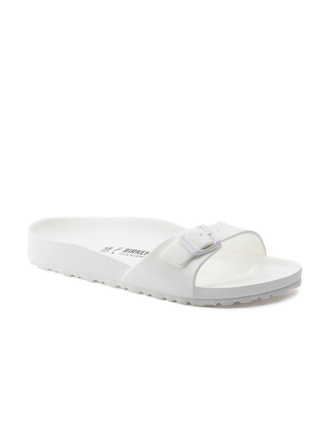 birkenstock women white solid lightweight waterproof madrid eva open toe narrow width flats