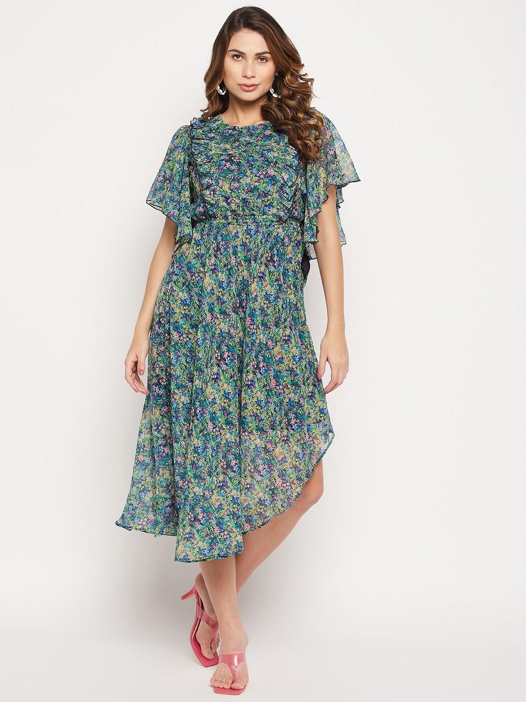 bitterlime floral georgette maxi dress