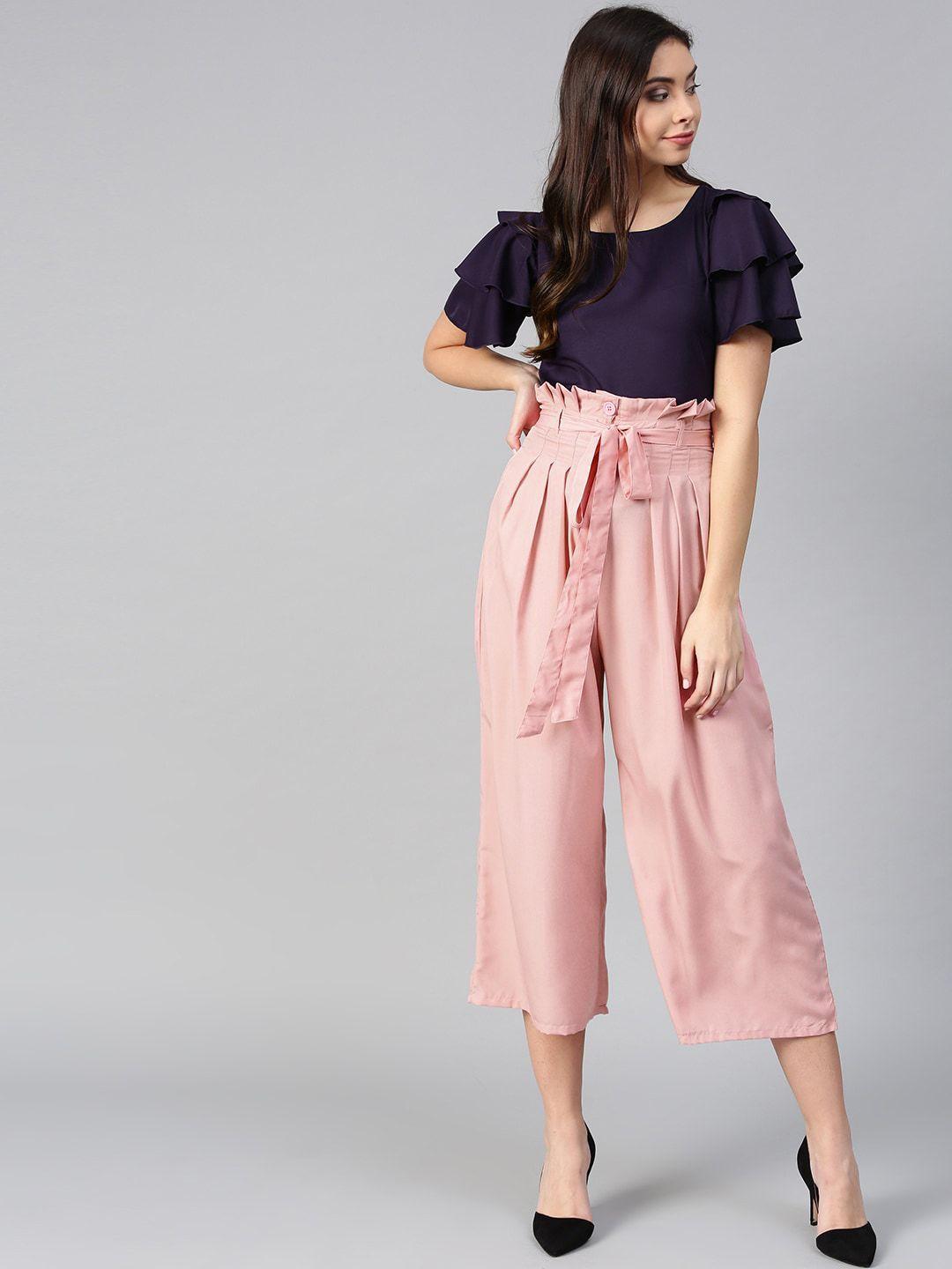 bitterlime layered sleeve top with trousers