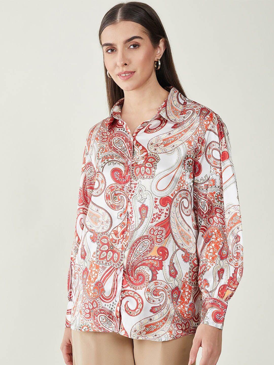 bitterlime paisley ethnic motifs printed comfort regular fit opaque casual shirt