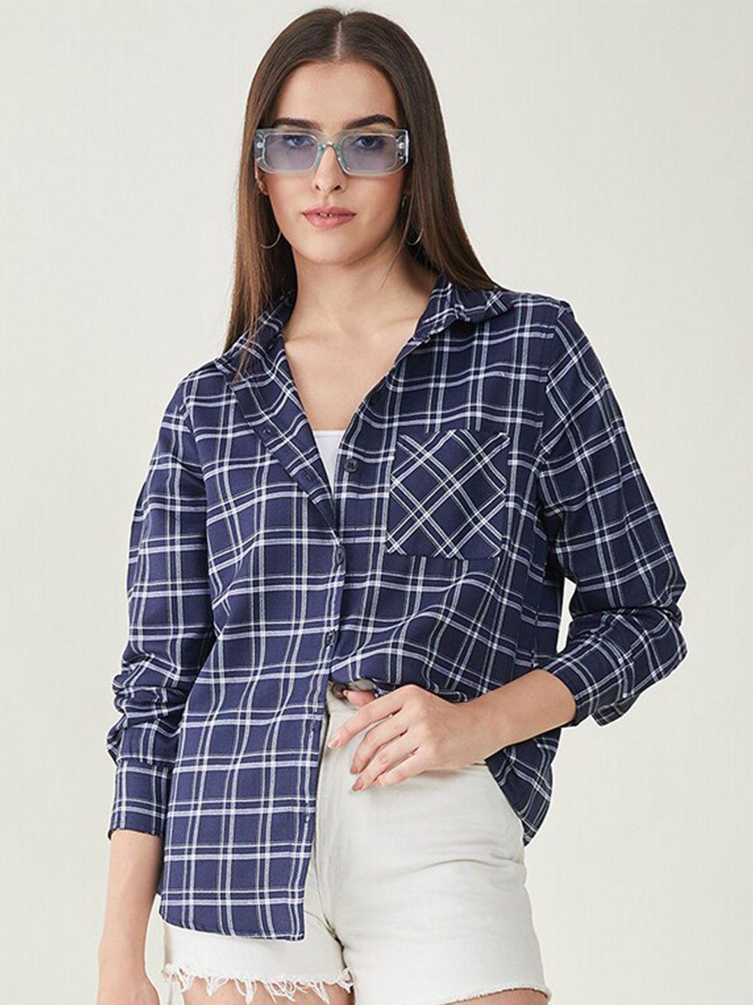 bitterlime tartan checked comfort regular fit opaque casual shirt