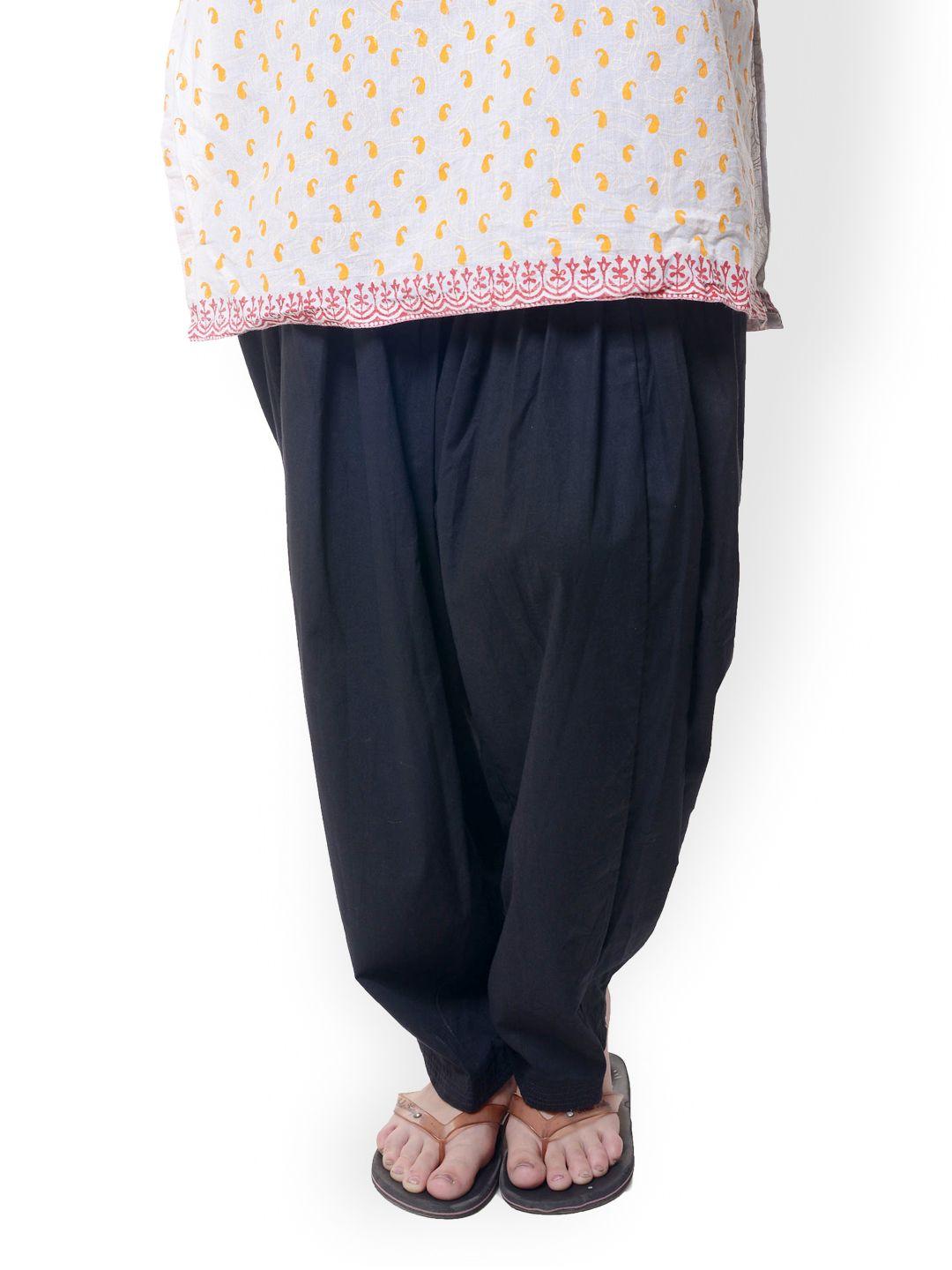 bitterlime women black patiala pants