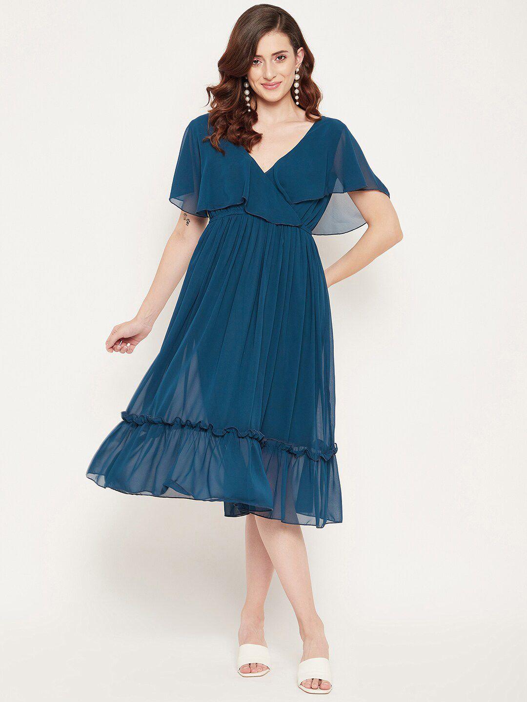 bitterlime women blue midi dress