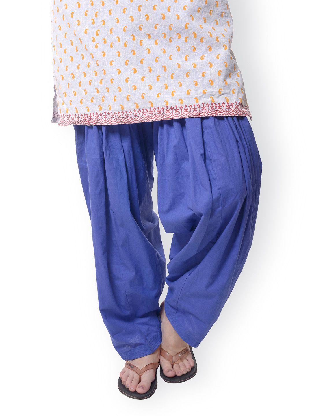 bitterlime women blue patiala pants