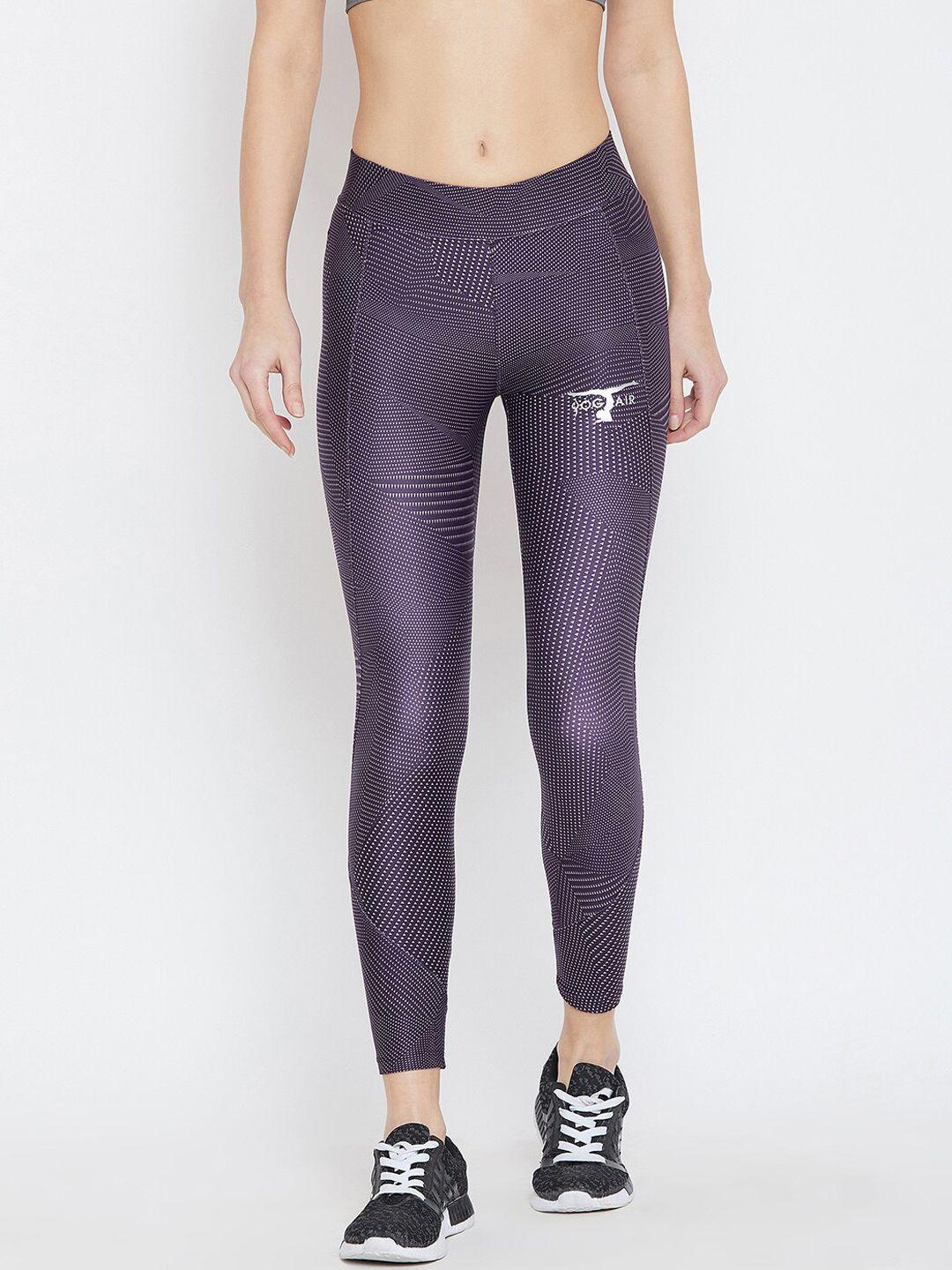 bitterlime women printed ankle length rapid dry training tights